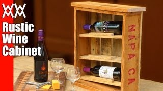 Rustic wine cabinet Pallet wood upcycling project Easy and fun to build [upl. by Aynas]