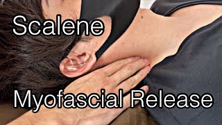 How to do myofascial release for scalene English [upl. by Nalyk]