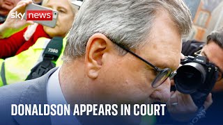 Former DUP leader Sir Jeffrey Donaldson appears in court charged with rape [upl. by Calla620]