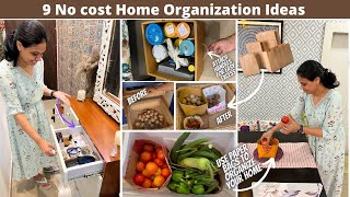 9 NO COST Home Organization Ideas  Organize Home Without Spending Money [upl. by Aivirt]