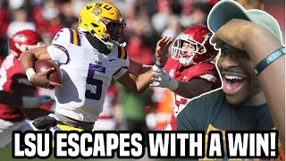 7 LSU at Arkansas  2022 College Football Highlights Reaction [upl. by Belldas]