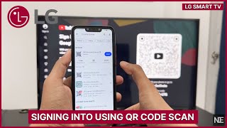 LG Smart TV Signing Into YouTube App via QR Code Scan [upl. by Derinna]