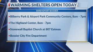 Warming centers open in Shreveport and Bossier City [upl. by Gaillard547]