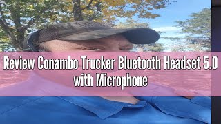 Review Conambo Trucker Bluetooth Headset 50 with Microphone Noise Cancelling Wireless Phone Headset [upl. by Basir]