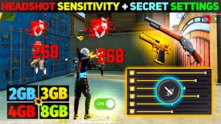 Free Fire Max Auto Headshot Trick 2024 Sensitivity  2gb 4gb 6gb Ram Headshot Sensitivity Setting [upl. by Eltsirhc]