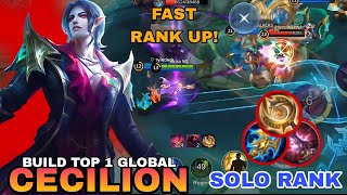 CECILION BEST ONE SHOT BUILD 2024  FAST RANK UP  SOLO RANK CECILION GAMEPLAY  MOBILE LEGENDS [upl. by Mlehliw]