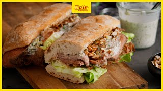 Sandwich Rezept I Sandwich mit Roastbeef und Speck I Aufwand Gering I NETTO [upl. by Baxy]