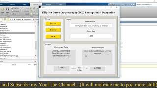 MATLAB code of Elliptical Curve Cryptography ECC Encryption amp Decryption [upl. by Ecila]