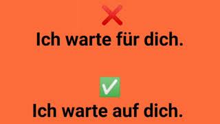 Typische Fehler ich warte auf dich Verb und Präposition waiting for attendre quelquun korrekt [upl. by Teerprug]