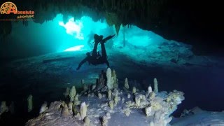 Cenote diving Dreamgate Mexico [upl. by Odnomra]