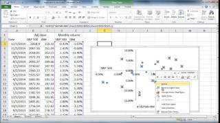 stock returns regression in excel [upl. by Patrica]