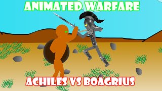 Achilles Vs Boagrius  Animated Stickfigure Warfare [upl. by Botsford]