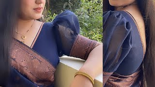 New deep V Neck Blouse cutting and stitching tutorial mandeepdesigns [upl. by Enitsirt]