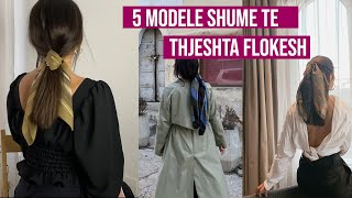 5 Modele Te Thjeshta Flokesh Me Shall  Stilime Flokesh  Easy Hairstyles  Romina Gjinali [upl. by Ysiad]