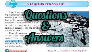 Class 9th  Geography  chp3  Exogenetic Processes Part1  Question Answer  magi academy [upl. by Orofselet544]