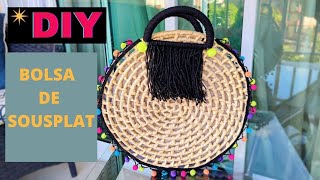 DIY BOLSA DE SOUSPLAT DE PALHA NALVA  FAUSTINO [upl. by Dall]