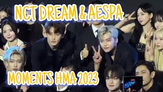 HMA 2023 NCT DREAM amp AESPA MOMENTS  31st Anniversary Hanteo Music Awards 2023 [upl. by Darrey]