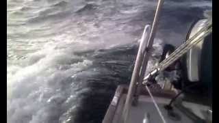 Fast sailing in 35 knots and surfing under control and [upl. by Seumas]