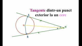 Cap214  clasa a VIIa Cercul  Tangente dintrun punct exterior la un cerc  demonstrații [upl. by Aihcela]
