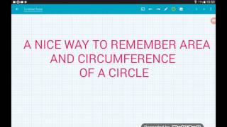 Cheeky Method To Remember Area And Circumference Of A Circle [upl. by Yaner768]