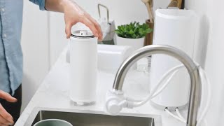 The New eSpring Water Purifier Changing the Filter AboveCounter Installation [upl. by Annael]