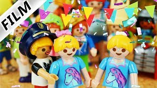 Playmobil Film deutsch FALSCHE HANNAH GEKÜSST Karnevals Party in Schule  Kinderserie Familie Vogel [upl. by Hebbe]