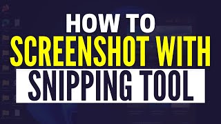 How To Use Snipping Tool To Take Screenshot [upl. by Ateuqram]