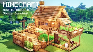 Minecraft How To Build a Simple Survival House [upl. by Eberhart]