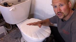 How to Tile a Bathroom 3 Removing the Toilet [upl. by Eniron416]