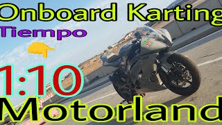 Onboard karting Motorland 110 en Yamaha R6 [upl. by Towrey]