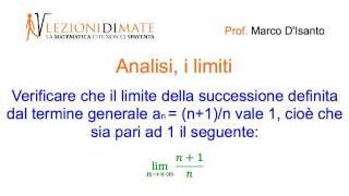 Verificare che il limite della successione n1n1 con n → ∞ [upl. by Rauch]