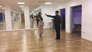 How to dance Advanced Quickstep  Wing Cross Swivel Fishtail [upl. by Fulvi916]