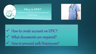 How to make an account on EPICECFMG  EPIC verification process  Online Notarycam Verification [upl. by Carita]