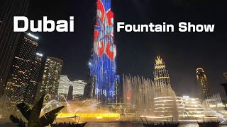 Dubai fountain show 4K ドバイファウンテン 噴水ショー 2024年1月1日 dubai ドバイ burjkhalifa fountain fountainshow [upl. by Deckert]