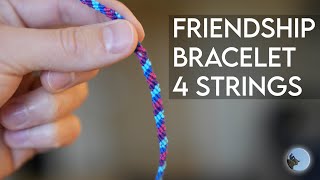 How to make a Friendship Bracelet with 4 Strings [upl. by Mahalia]