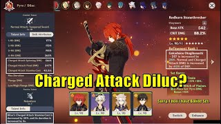 Diluc Charged Attack Gameplay Floor 12 [upl. by Feld144]