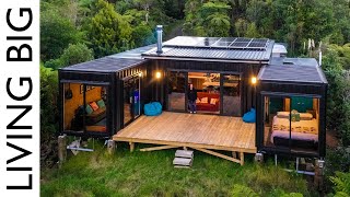 OffGrid Living in a 5x 20ft Shipping Container Home [upl. by Primo]