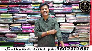 ASHADAM OFFERS  PURE CHINIYA DOUBLE WARP PATTU SAREES  SUDHAKAR SILKS [upl. by Annil667]