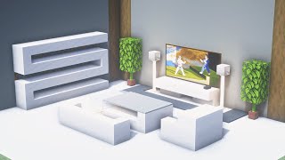 How to Build a Minecraft Modern Living Room  Minecraft Decoration Ideas [upl. by Iral]