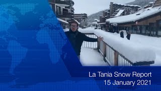 La Tania Snow Report lataniacouk 15 Jan 2021 [upl. by Toinette]