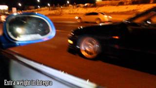 Turbo Integra vs Turbo Civic [upl. by Esorylime]