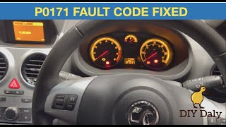 Vauxhall Corsa P0171 fuel trim system lean fault code fixed [upl. by Aihsitan]