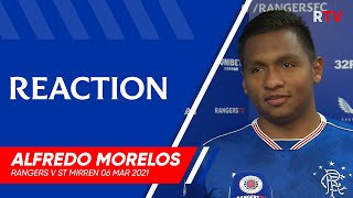 REACTION  Alfredo Morelos  Rangers 30 St Mirren [upl. by Anwahsak333]