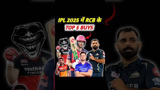 IPL 2025 में RCB के TOP 5 Buys 🔥 [upl. by Avi]