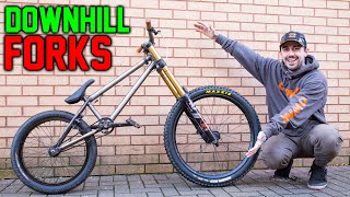 RIDING DOWNHILL FORKS ON MY BMX [upl. by Muns]