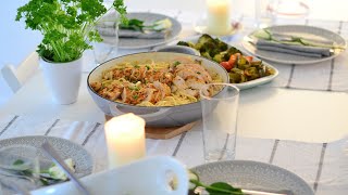 سفرة عشاء خفيفة لصديقاتي  Kolay Akşam Yemeği Menüsü  Dinner Table Setting [upl. by Doubler]