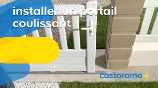 Installer un portail coulissant Castorama [upl. by Minardi]