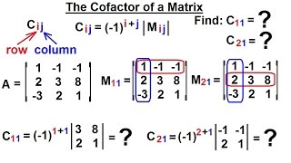 Linear Algebra Ch 2  Determinants 22 of 48 The Cofactor of a Matrix [upl. by Fielding719]