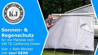 Sonnen amp Regenschutz für die Markise vom VW California Ocean  Sun  Rain Blocker von your GEAR [upl. by Priebe]