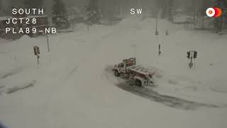 Blizzards blanket Californias Sierra Nevada  REUTERS [upl. by Zerline]